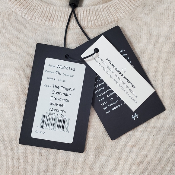 NAADAM The Original Cashmere Crewneck Sweater - Oatmeal - Large NWT - Picture 5 of 11